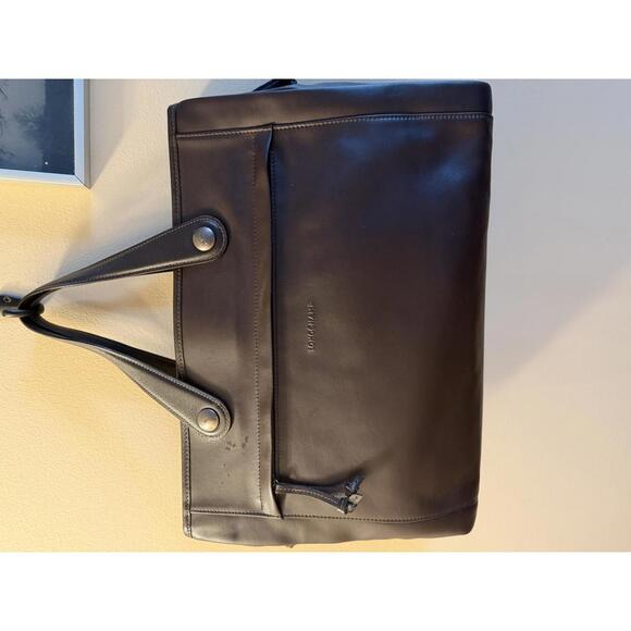 Longchamp Handbags - Longchamp Vintage Large Brown Leather Tote Bag